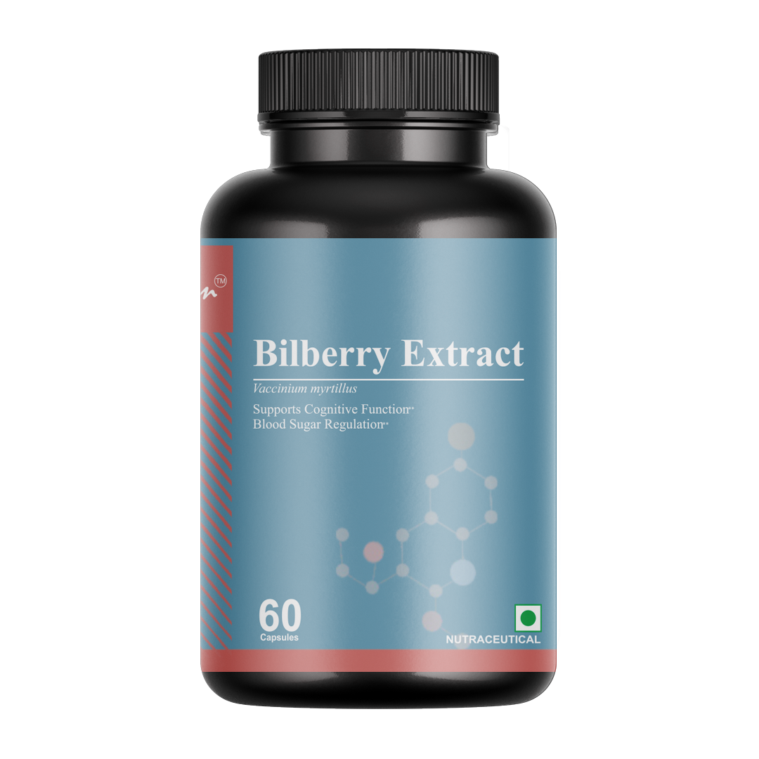 Bioven Bilberry Extract (Vaccinium myrtillus) | Eye Health & Vision Support | Anthocyanin Antioxidant Capsules | 60 Vegetarian Capsules