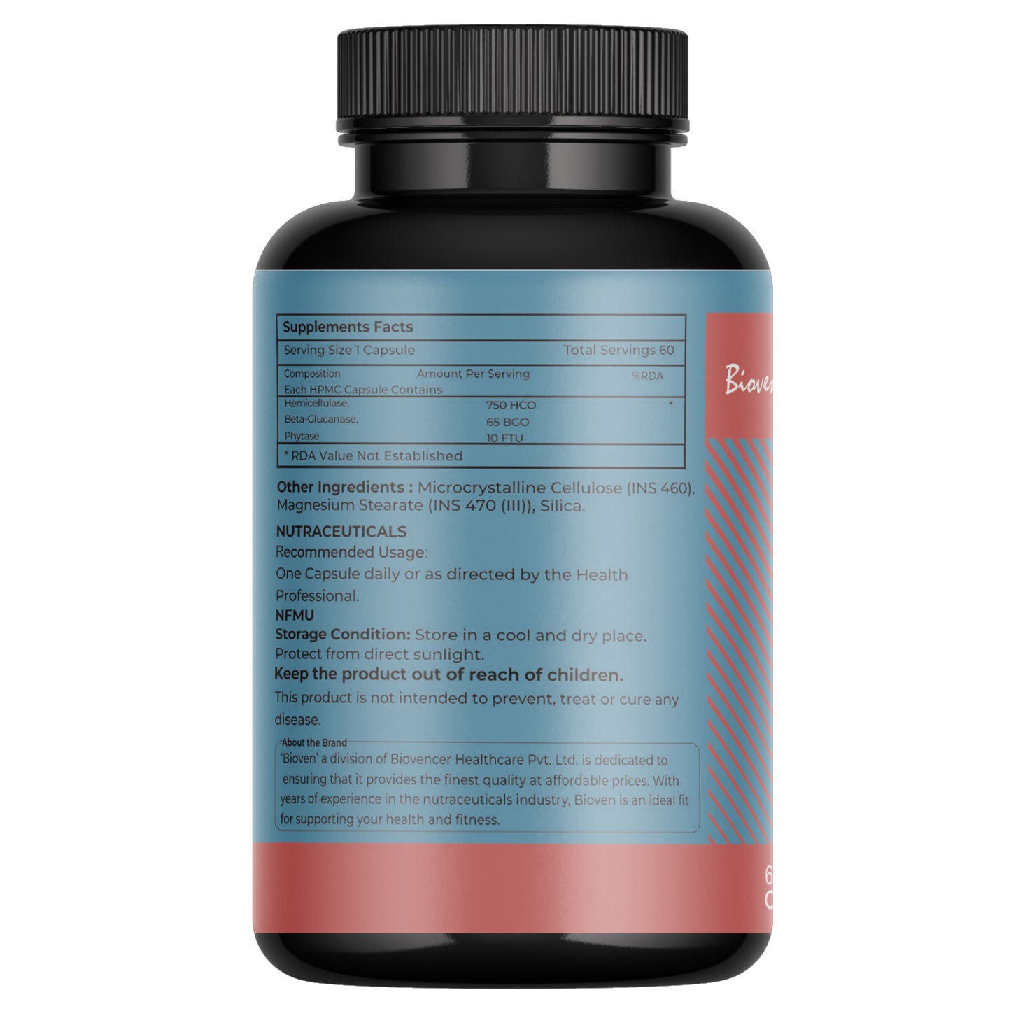 Biovencer Enzyme Restore | Provides Enzymes Found in Uncooked Food | Helps to Reduce Indigestion | Highly Concentrated | Have High Activity Level | Pack of 60 Veg Capsules