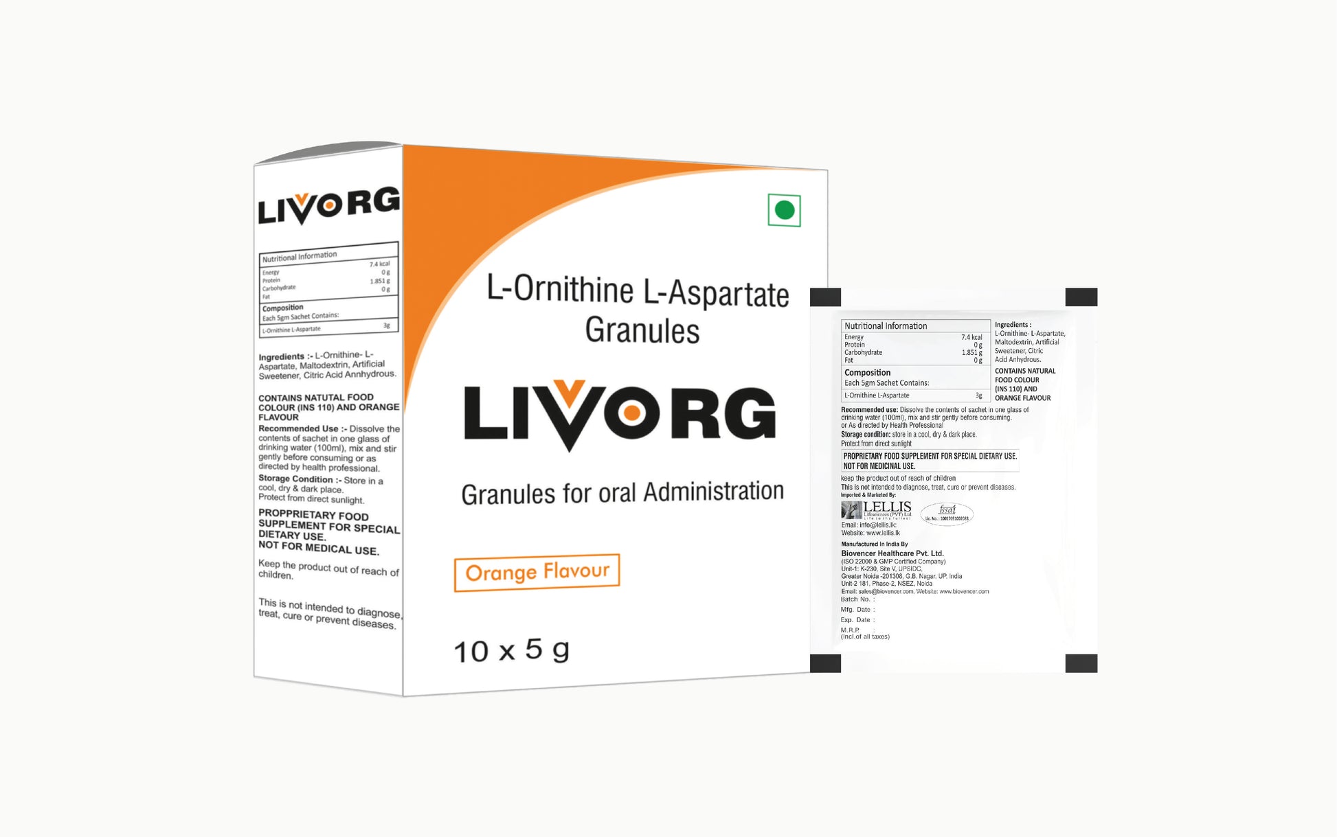 L-Ornithine L-Aspartate Liver Detoxifying Sachets