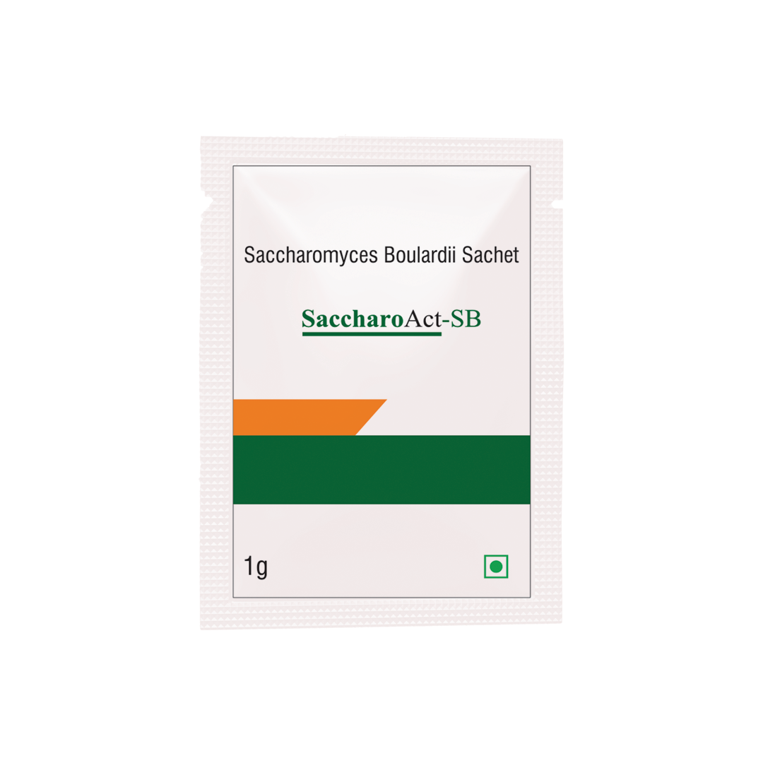 Biovencer Saccharo Act-SB Sachet | Saccharomyces Boulardii 250mg | Probiotic Supplement for Gut Health, Digestion, Diarrhea Relief & Immunity Support | Daily Sachet for Men & Women