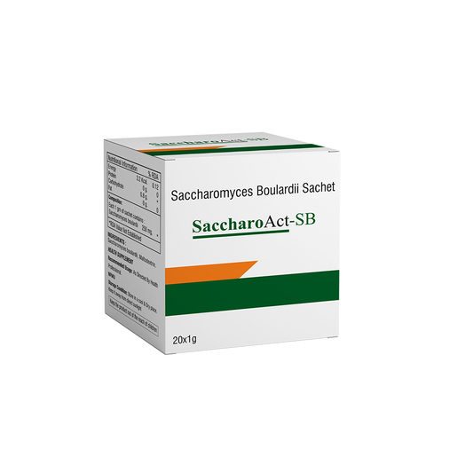 Biovencer Saccharo Act-SB Sachet | Saccharomyces Boulardii 250mg | Probiotic Supplement for Gut Health, Digestion, Diarrhea Relief & Immunity Support | Daily Sachet for Men & Women