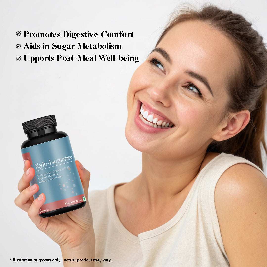 Biovencer Xylo-Isomerase 60 Veg Capsules | Enzyme Supplement for Fructose Malabsorption, Digestive Support, Gas & Bloating Relief | Gut Health & Carbohydrate Digestion Support for Men & Women