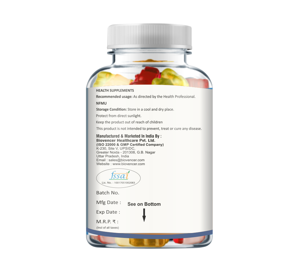 Caress Multivitamin Gummies– For the whole family| for growth, Development & Immunity| Contain Essential Vitamins with Minerals| Strawberry Flavour - 30 Gummies (Pack of 1)