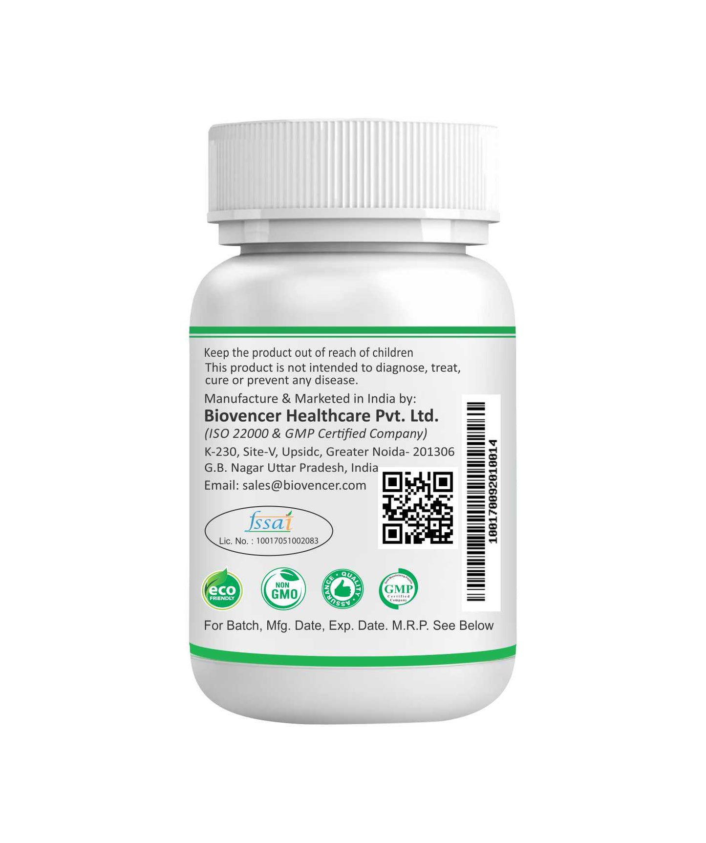 Bioven L-Glutamine 500-mg | Promotes Healthy Muscle Recovery | Supports Liver & Kidney Function | Supports Liver Health | Pak of 60 Veg Capsule