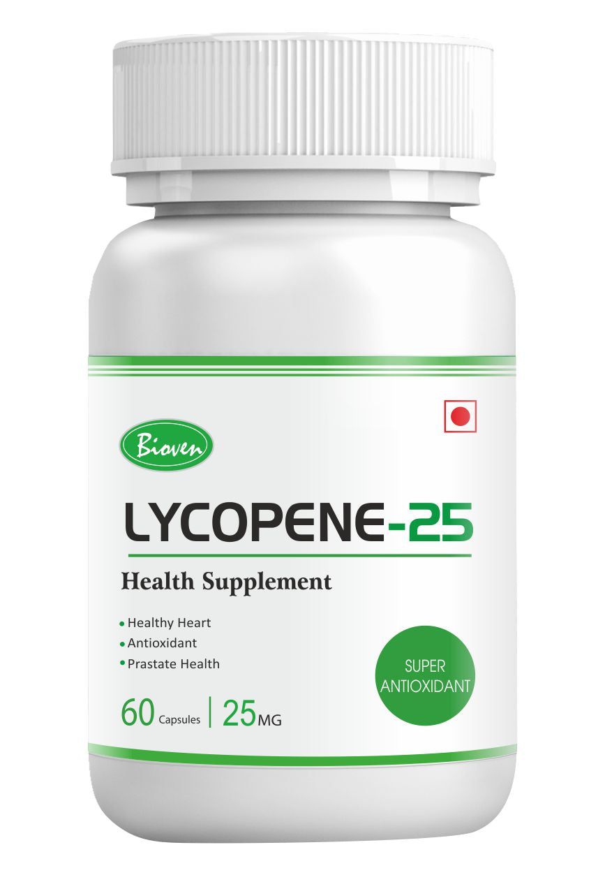 Bioven Lycopene-25 Powerful Antioxidant | Better Skin Health | Supports Prostate Health | Pack of 60 Capsules
