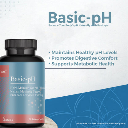 Biovencer Basic pH 60 Veg Capsules – Digestive & pH Balance Supplement for Gut Health