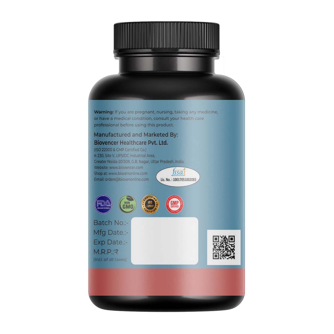 Biovencer Basic pH 60 Veg Capsules – Digestive & pH Balance Supplement for Gut Health