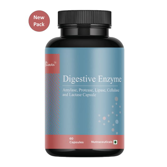 Bioven Digestive Enzyme | Enhance Metabolic Activity | Smooth Digestive Functioning | Pack of 60 Capsule