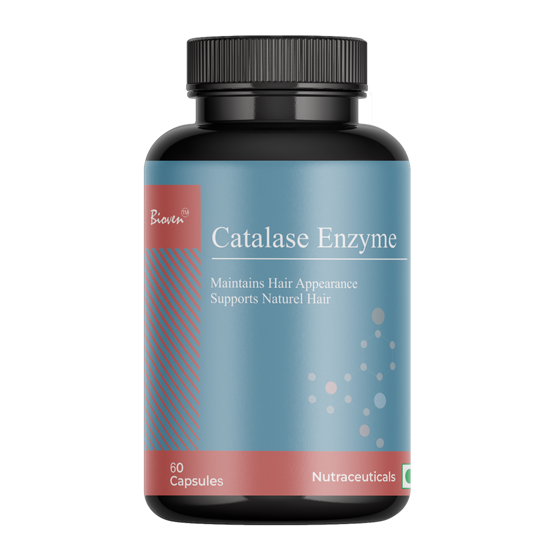 Biovencer Catalase Enzyme Capsules – Antioxidant Support for Hair Health, Energy, Cellular Protection & Anti-Aging – 60 Veg Capsules