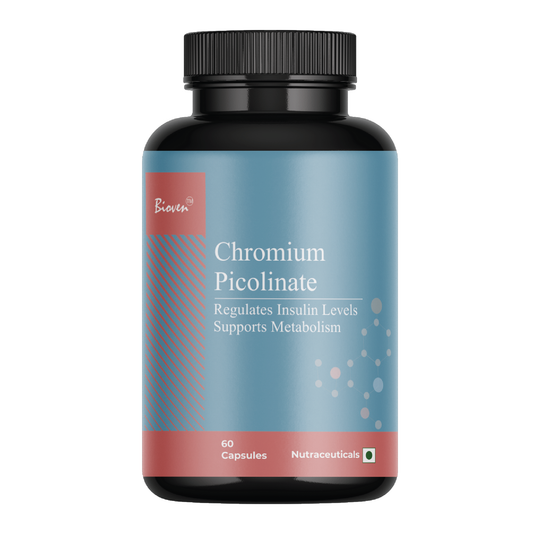 Bioven Chromium Picolinate | Improve Cognitive Function | Help Regulate Blood Sugar Levels | Pack of 60 Capsule
