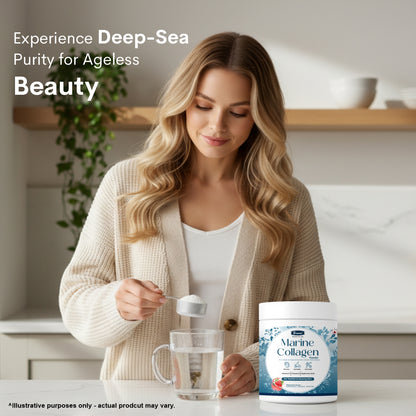 Bioven Marine Collagen Powder 200g | Hydrolyzed Marine Collagen for Skin Glow, Hair, Nails & Joint Support