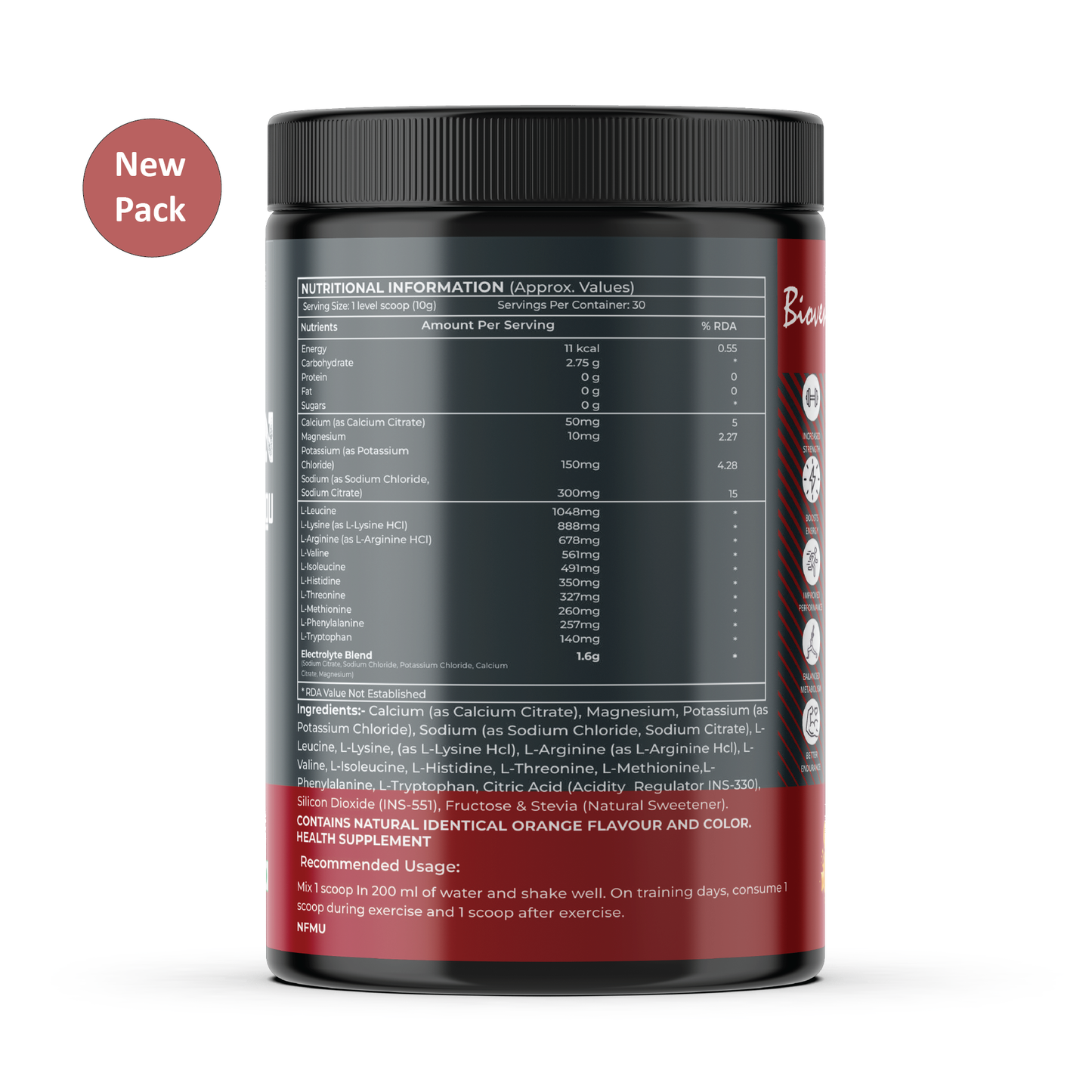 Bioven EAAs |  Supplementation For An Ultimate Athletic Performance | Orange Flavor | 300g Jar