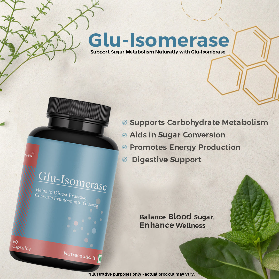 Biovencer Glu-Isomerase Pro Capsules – Digestive Enzyme Supplement for Carbohydrate Metabolism, Energy Support & Gut Health – 60 Veg Capsules