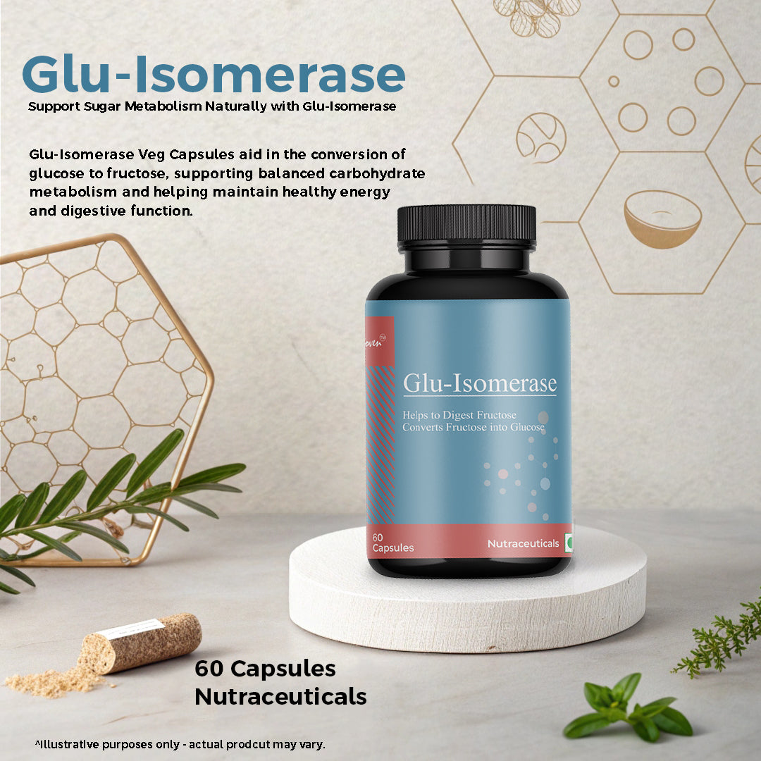 Biovencer Glu-Isomerase Pro Capsules – Digestive Enzyme Supplement for Carbohydrate Metabolism, Energy Support & Gut Health – 60 Veg Capsules