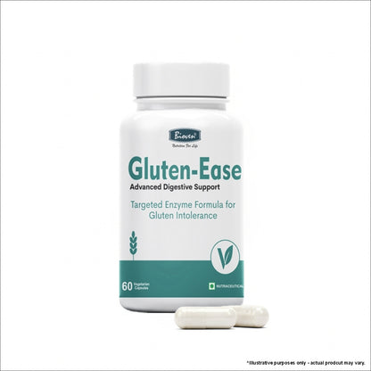 Bioven Gluten-Ease Capsules 600mg | Digestive Enzyme for Gluten Support | Advanced Gut & Digestive Health | 60 Veg Capsules