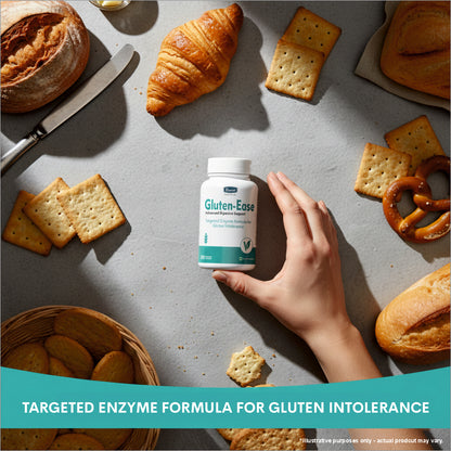 Bioven Gluten-Ease Capsules 600mg | Digestive Enzyme for Gluten Support | Advanced Gut & Digestive Health | 60 Veg Capsules