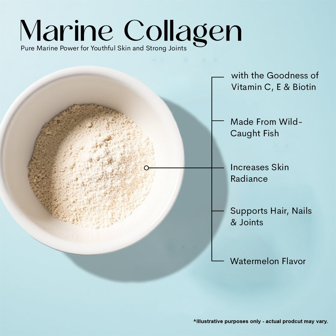 Bioven Marine Collagen Powder 200g | Hydrolyzed Marine Collagen for Skin Glow, Hair, Nails & Joint Support
