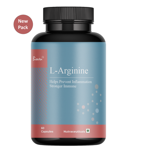Bioven L-Arginine-500mg | Helps Prevent Inflammation | Stronger Immune System | 60 Vegetarian Capsules