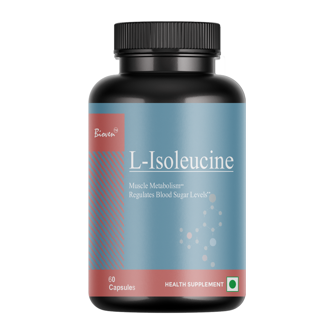 Bioven L-Isoleucine 60 Veg Capsules – Essential Amino Acid for Muscle Recovery, Energy Metabolism & Daily Wellness
