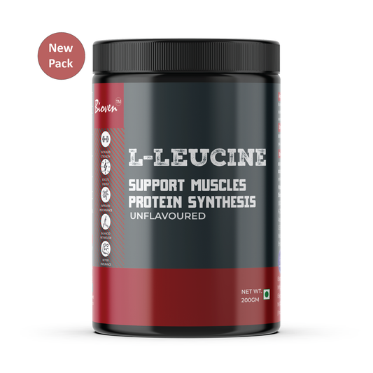 Bioven L-Leucine | Black Currant Flavour | 200g | Fast Muscle Repair | Pre-Workout | Improve Athletic Performance |