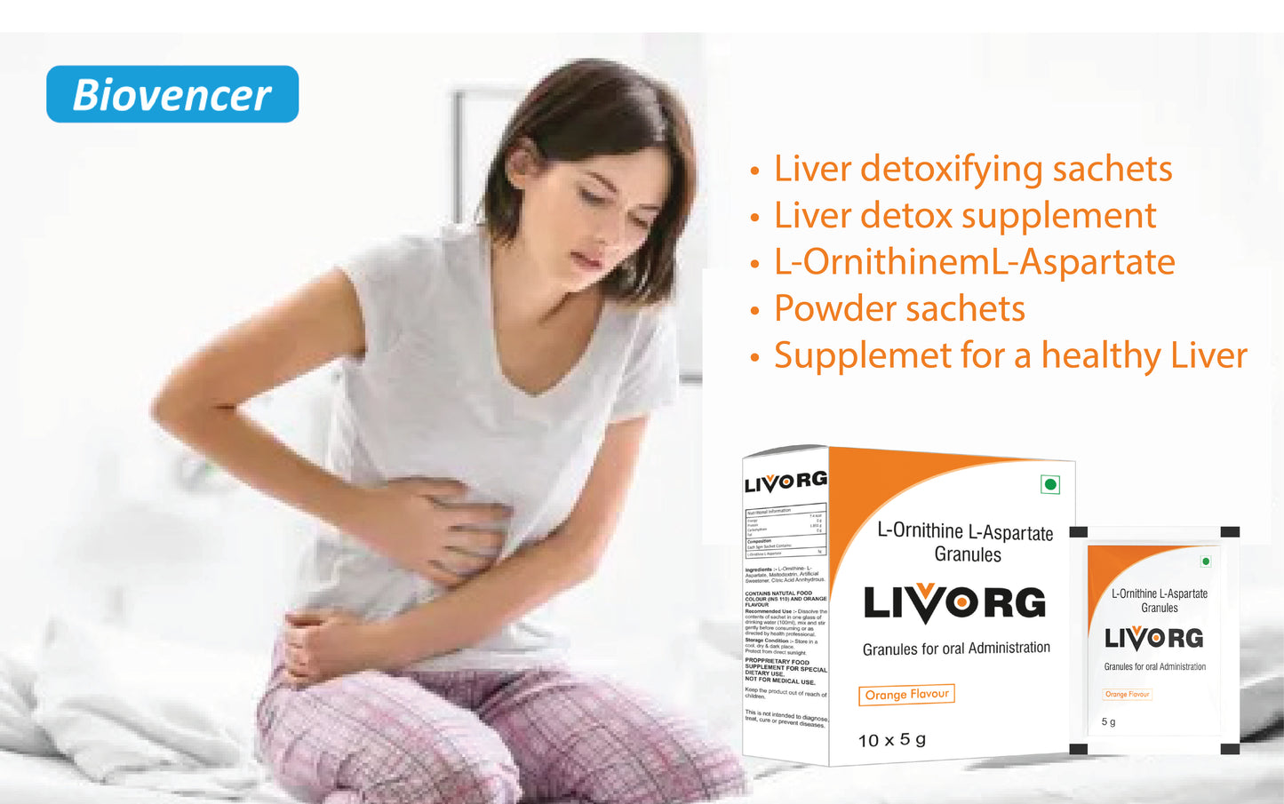 L-Ornithine L-Aspartate Liver Detoxifying Sachets