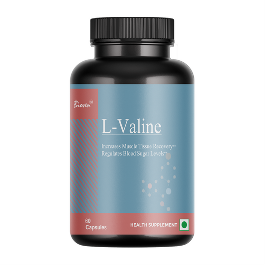 Bioven L-Valine 60 Veg Capsules – Essential Amino Acid for Muscle Recovery, Energy Metabolism & Protein Synthesis