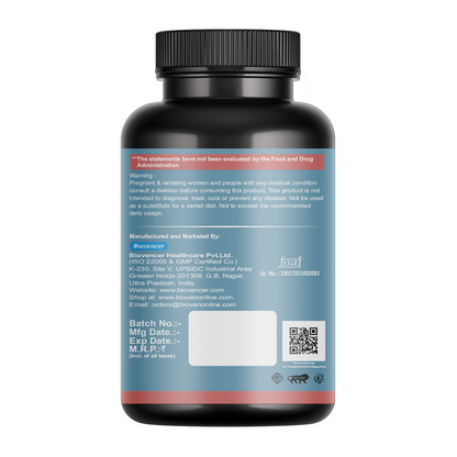 Biovencer Lactoferrin 60 Veg Capsules | Immune Support, Iron Absorption, Gut Health & General Wellness | Natural Protein Supplement for Men & Women