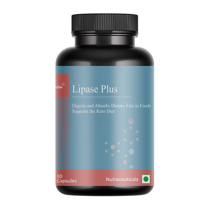 Biovencer Lipase Plus 60 Veg Capsules – Digestive Enzyme Supplement for Fat Metabolism & Gut Health