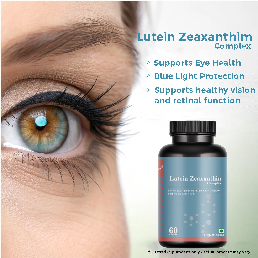 Bioven Lutein & Zeaxanthin 60 Veg Capsules – Eye Health Supplement for Vision Support, Blue Light Protection & Antioxidant Care