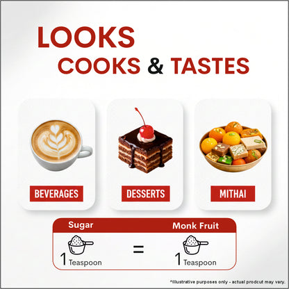 Bioven Monk Fruit Sweetener Powder 200g | Natural Sugar Substitute | Plant-Based Sweetening Alternative | No Added Refined Sugar | Everyday Use