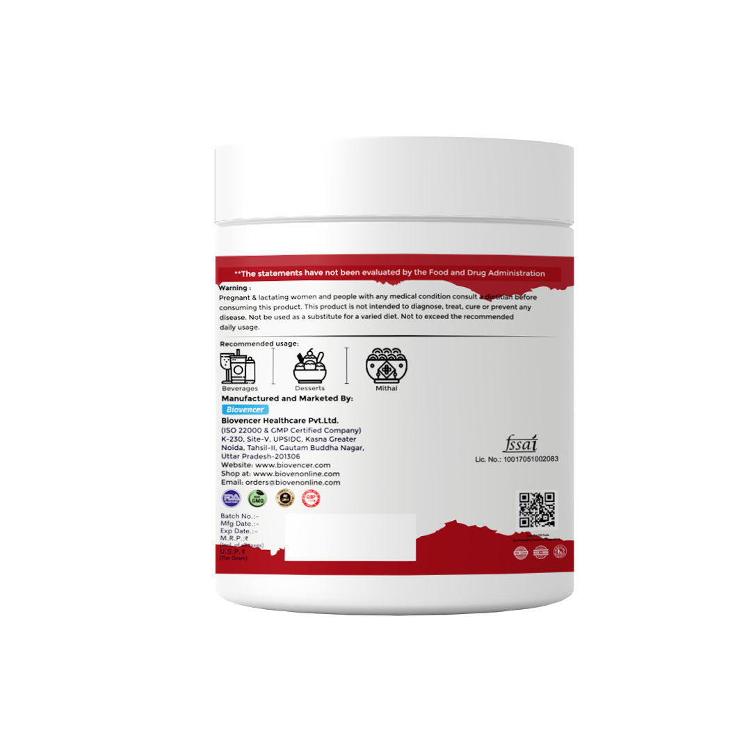 Bioven Monk Fruit Sweetener Powder 200g | Natural Sugar Substitute | Plant-Based Sweetening Alternative | No Added Refined Sugar | Everyday Use