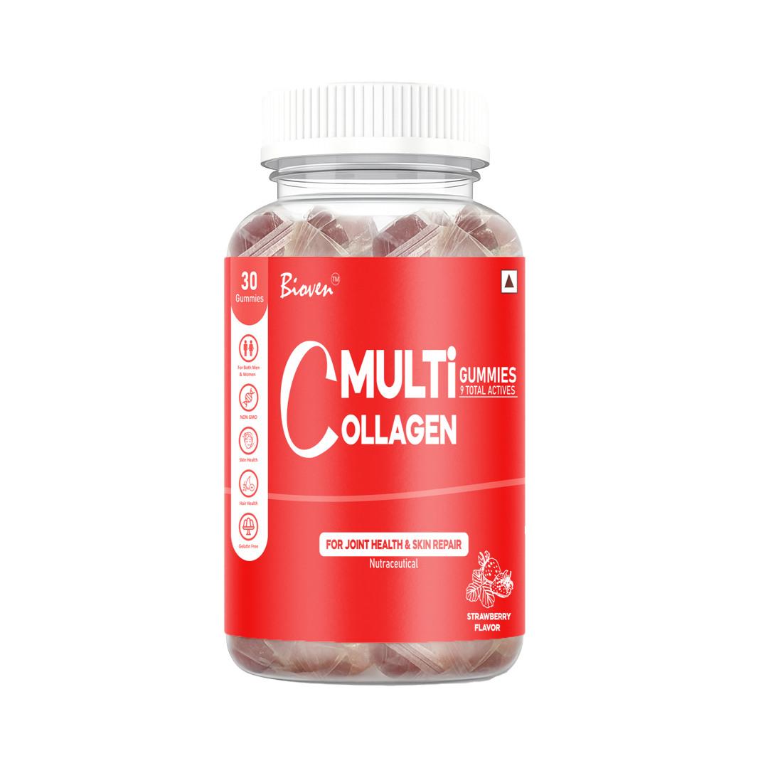 Bioven Multi Collagen Gummies – Collagen Supplement for Skin Glow, Hai ...