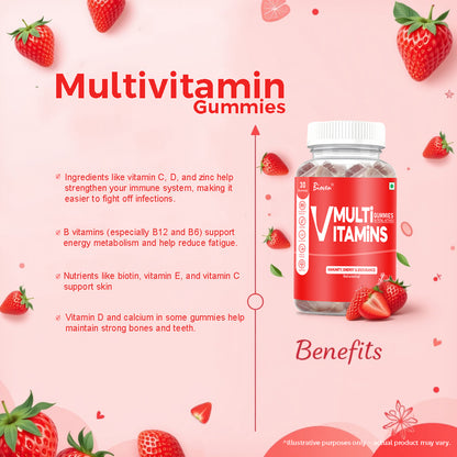 Bioven Multi Vitamin Gummies – Daily Multivitamin Supplement for Energy, Immunity, Metabolism & Overall Health