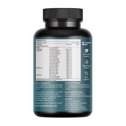 Bioven Probiotics 100 Billion CFU+ 60 Veg Capsules | High Potency Probiotic Supplement for Gut Health, Digestive Support, Immunity & Microbiome Balance