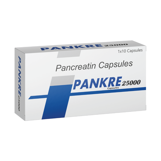 Bioven Pankre 25000 Capsules | Pancreatic Enzyme Deficiency | Pancreatic Enzyme Formula | Pack of 10