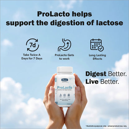 Bioven ProLacto Probiotic Capsules – 12.5 Billion CFU Lactobacillus Acidophilus | Supports Lactose Digestion & Gut Balance | Digestive Comfort Supplement for Adults | 60 Capsules