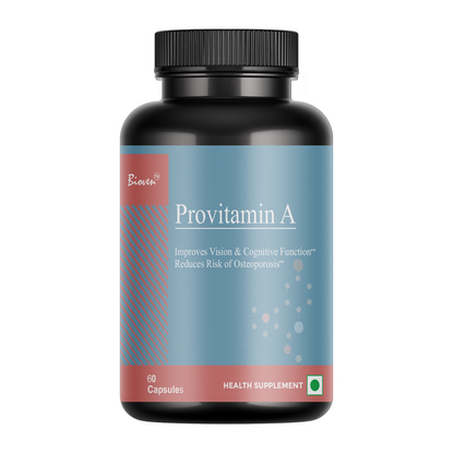 Bioven Provitamin A 60 Veg Capsules – Beta Carotene Supplement for Eye Health, Skin Support & Immune Function