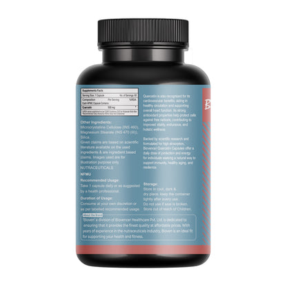 Bioven Quercetin 500mg – 60 Veg Capsules | Natural Antioxidant Supplement for Immunity, Allergies & Respiratory Support
