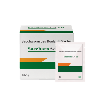 Biovencer Saccharo Act-SB Sachet | Saccharomyces Boulardii 250mg | Probiotic Supplement for Gut Health, Digestion, Diarrhea Relief & Immunity Support | Daily Sachet for Men & Women