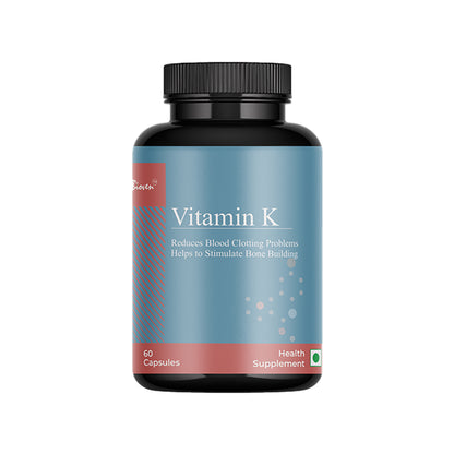 Bioven Vitamin K 55 mcg 60 Veg Capsules – Supports Bone Strength, Calcium Utilization & Heart Health