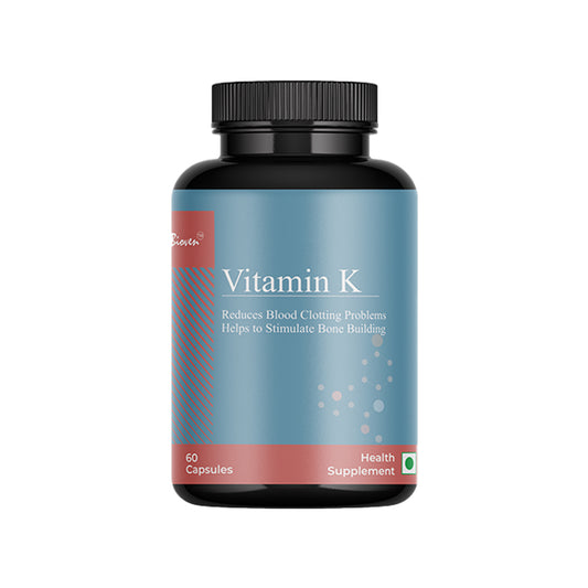 Bioven Vitamin K 55 mcg 60 Veg Capsules – Supports Bone Strength, Calcium Utilization & Heart Health