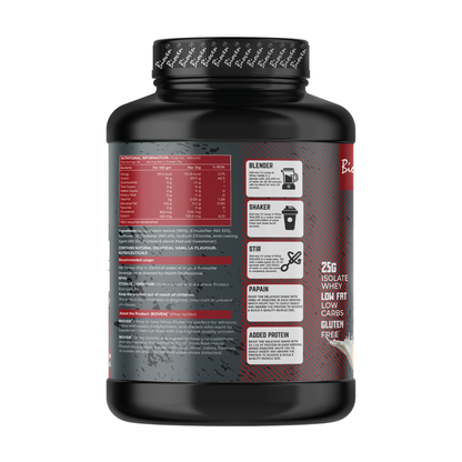 Bioven Whey Isolate Protein | Supplementation for Gym And Athletic Performance | Vanilla Flavor | 64 Servings | 4.4lb Jar