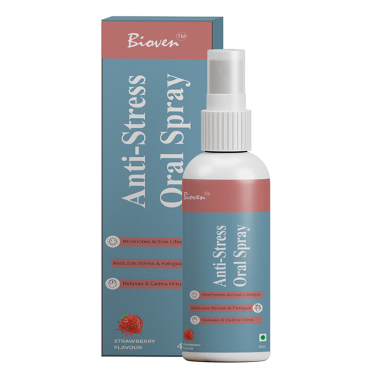 Bioven Anti-Stress Oral Spray | Stress Reduction | Anxiety Relief | Mood Enhancement| Pack of 40ML