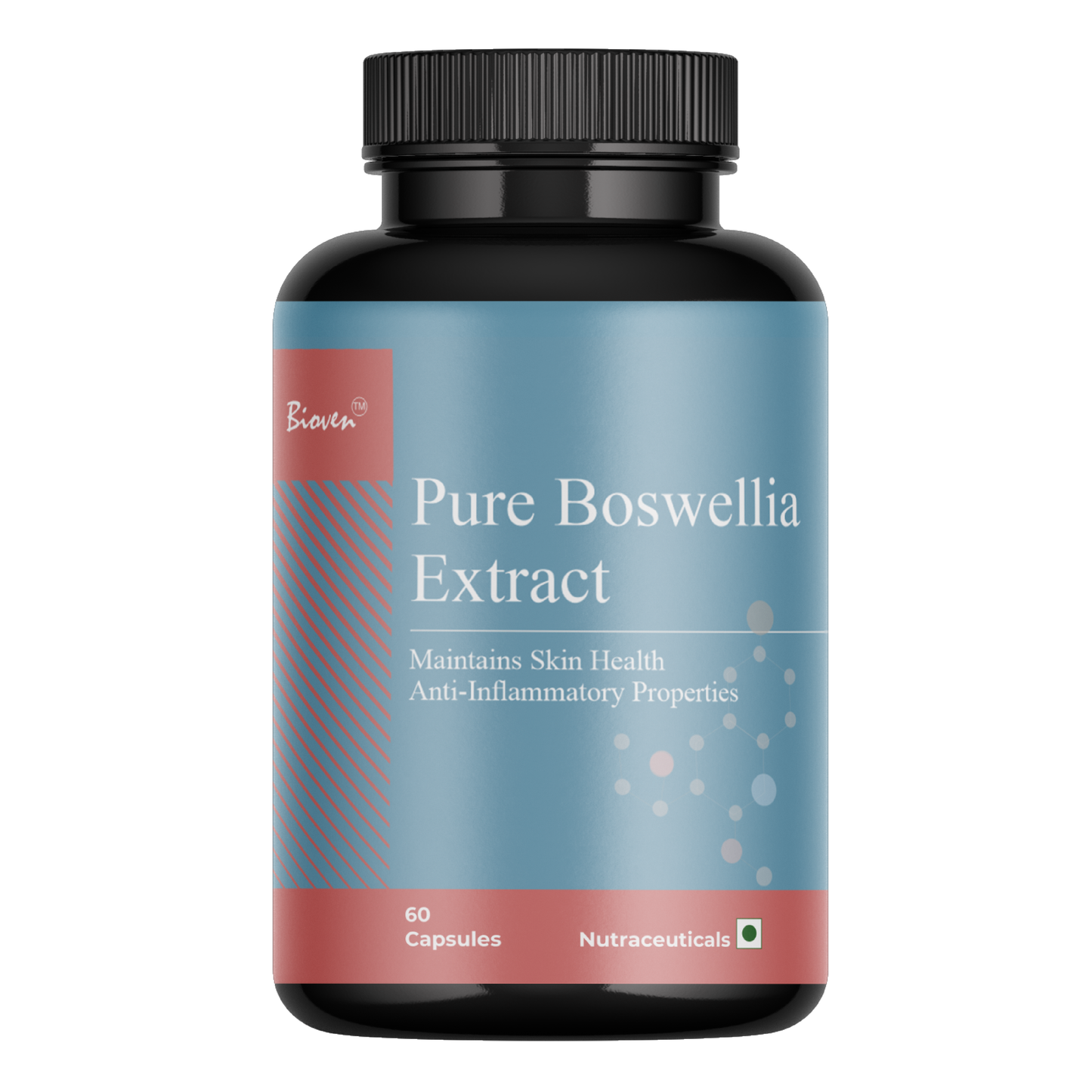 Bioven Pure Boswellia Extract - 400mg | Maintains Skin Health | Anti-Inflammatory Properties | Joint Health & Digestive Health | Pack of 60 Veg Capsule