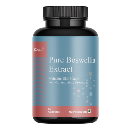 Bioven Pure Boswellia Extract - 400mg | Maintains Skin Health | Anti-Inflammatory Properties | Joint Health & Digestive Health | Pack of 60 Veg Capsule