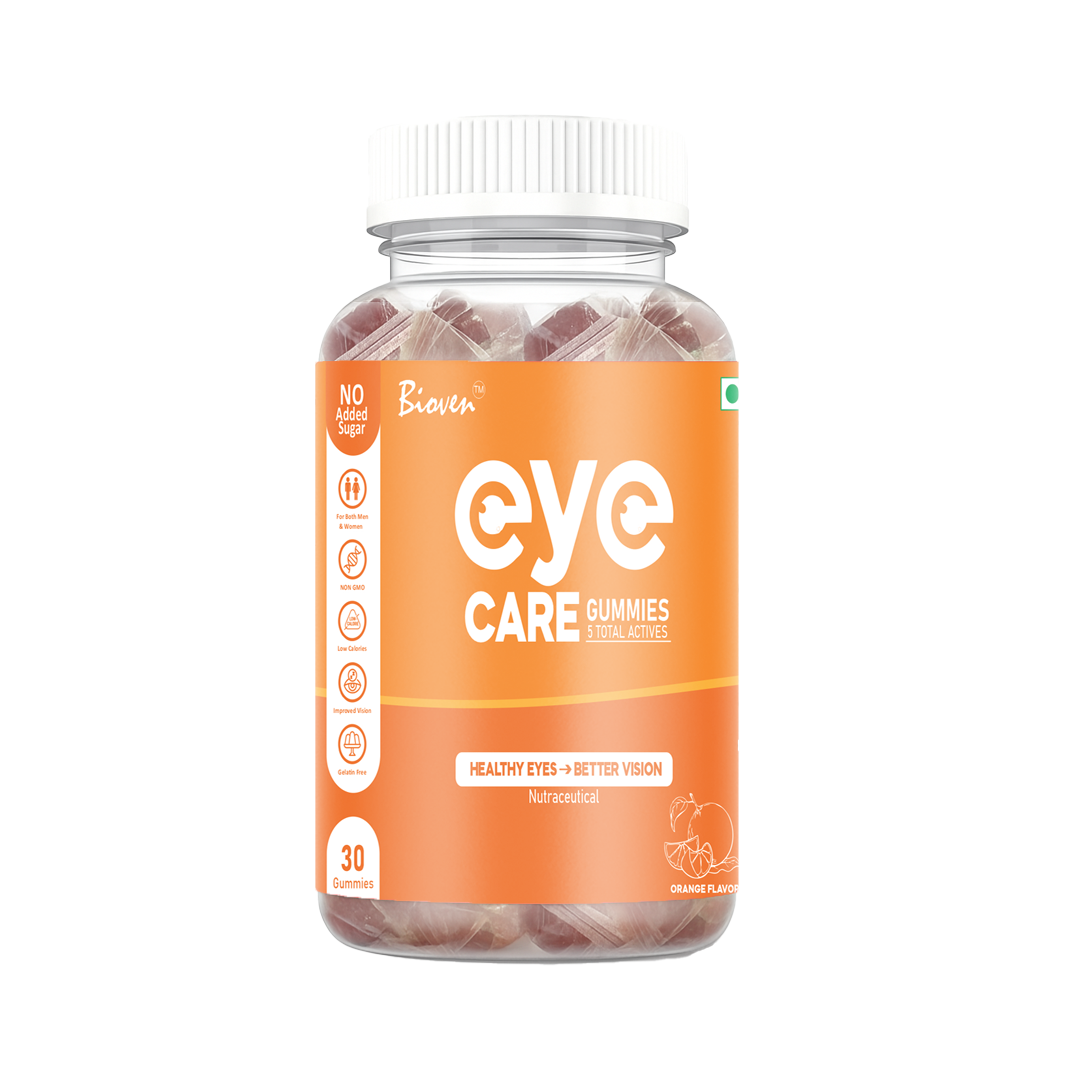Bioven Eye Care Gummies Pack of 30 Orange Flavour – Supports Eye Health, Vision Support & Daily Eye Wellness