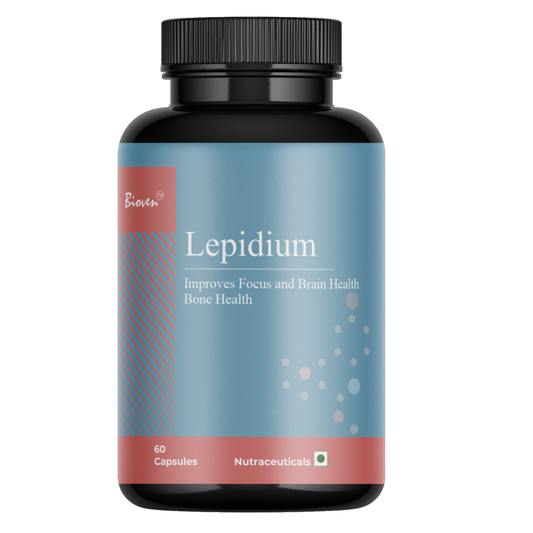Bioven Lepidium Meyeni | Improves Focus and Brain Health | Bone Health | 60 Veg Capsule
