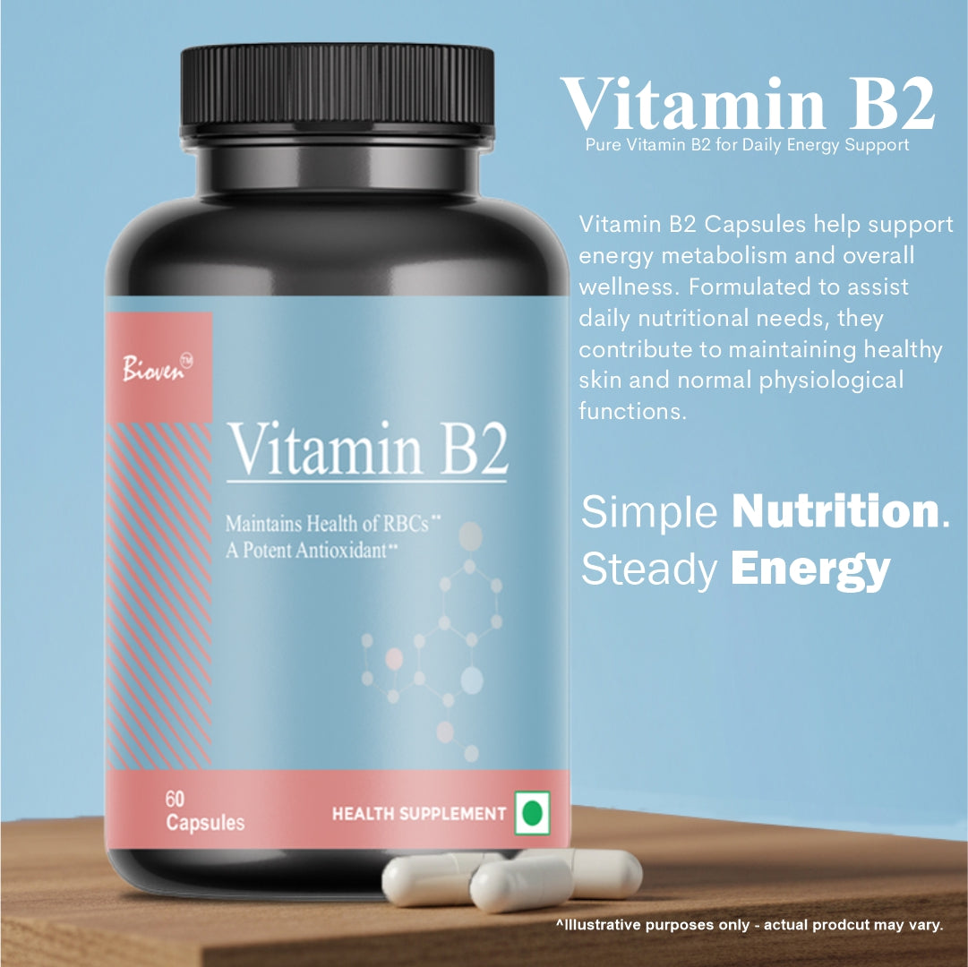 バイオベン ビタミンB2（リボフラビン）60ベジカプセル – エネルギー代謝、神経の健康、毎日の健康をサポート