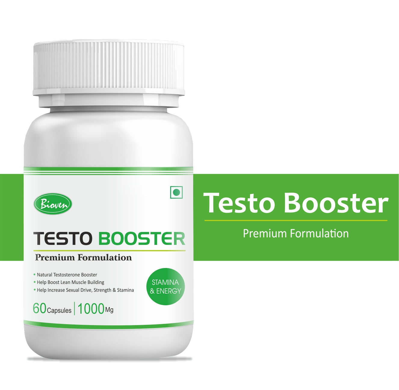 Bioven Testo Booster | Testosterone Hormone | Sex Drive | Feel Energy Never before | (60 capsules)