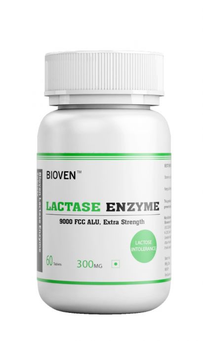 Bioven Lactase Enzyme | Supports Healthy Digestion | Helps Breakdown Lactose | Pack of 60 Tablets